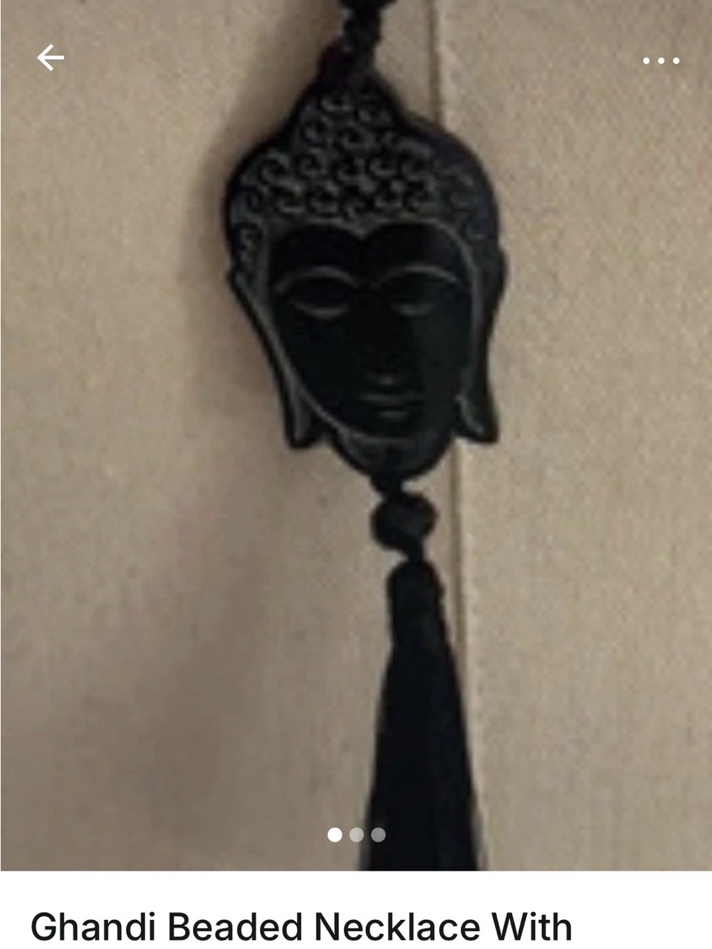 Buddha Ghandi Black Buddha Pendant Necklace